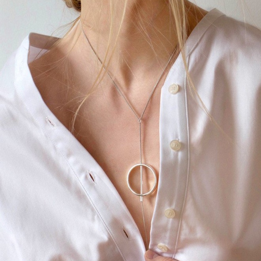 NEW Jenny Bird Ox Silver Rhine Lariat Necklace - Picture 5 of 7